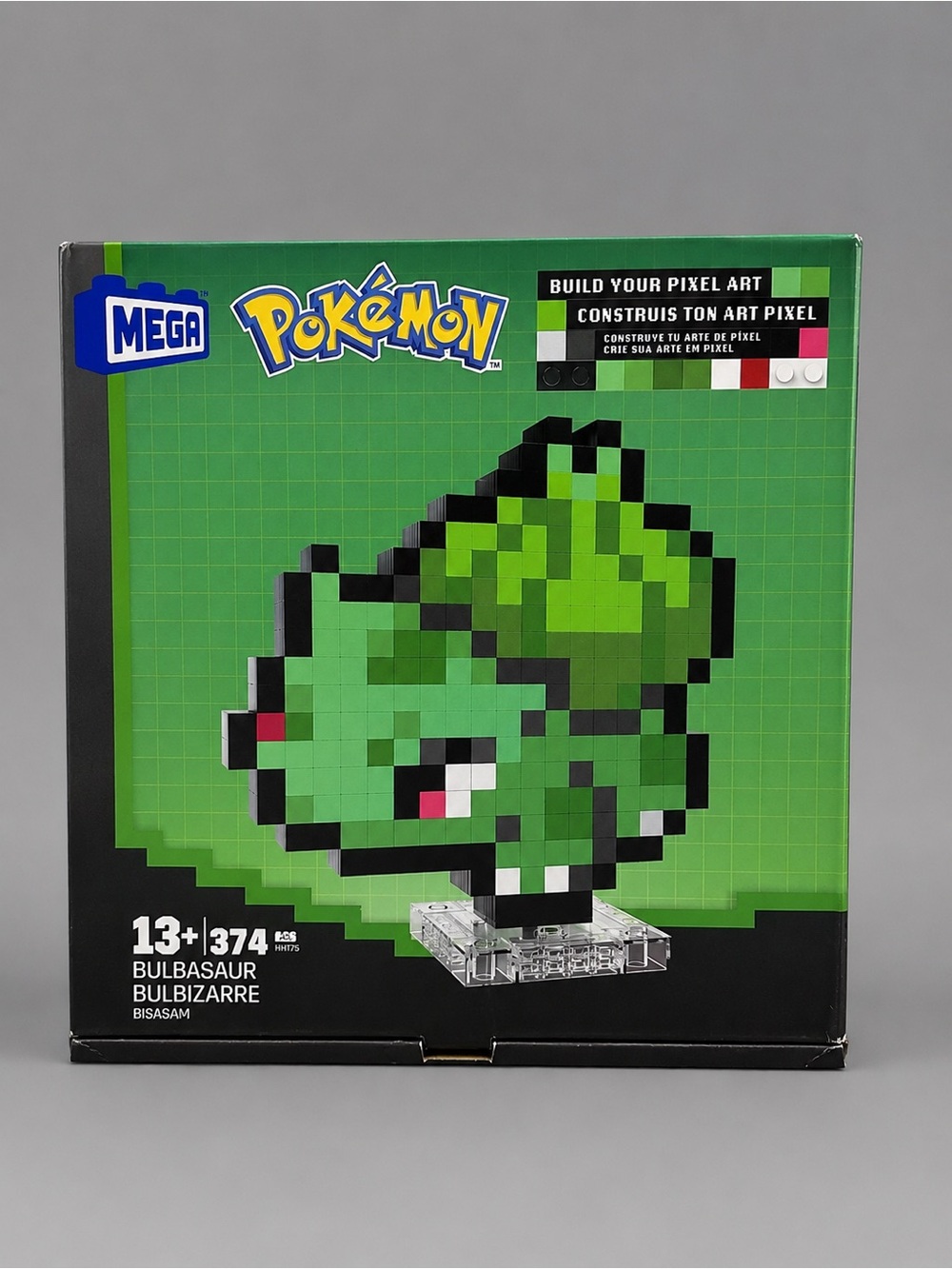 Mattel Pokémon Bulbasaur Pixel Art Build - Green & Black Accents